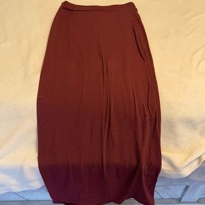 Maroon maxi skirt